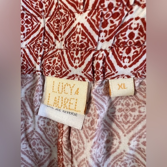 Lucy & Laurel Women’s Printed Knit Wide Leg Comfy Pants. Size XL - Picture 8 of 9